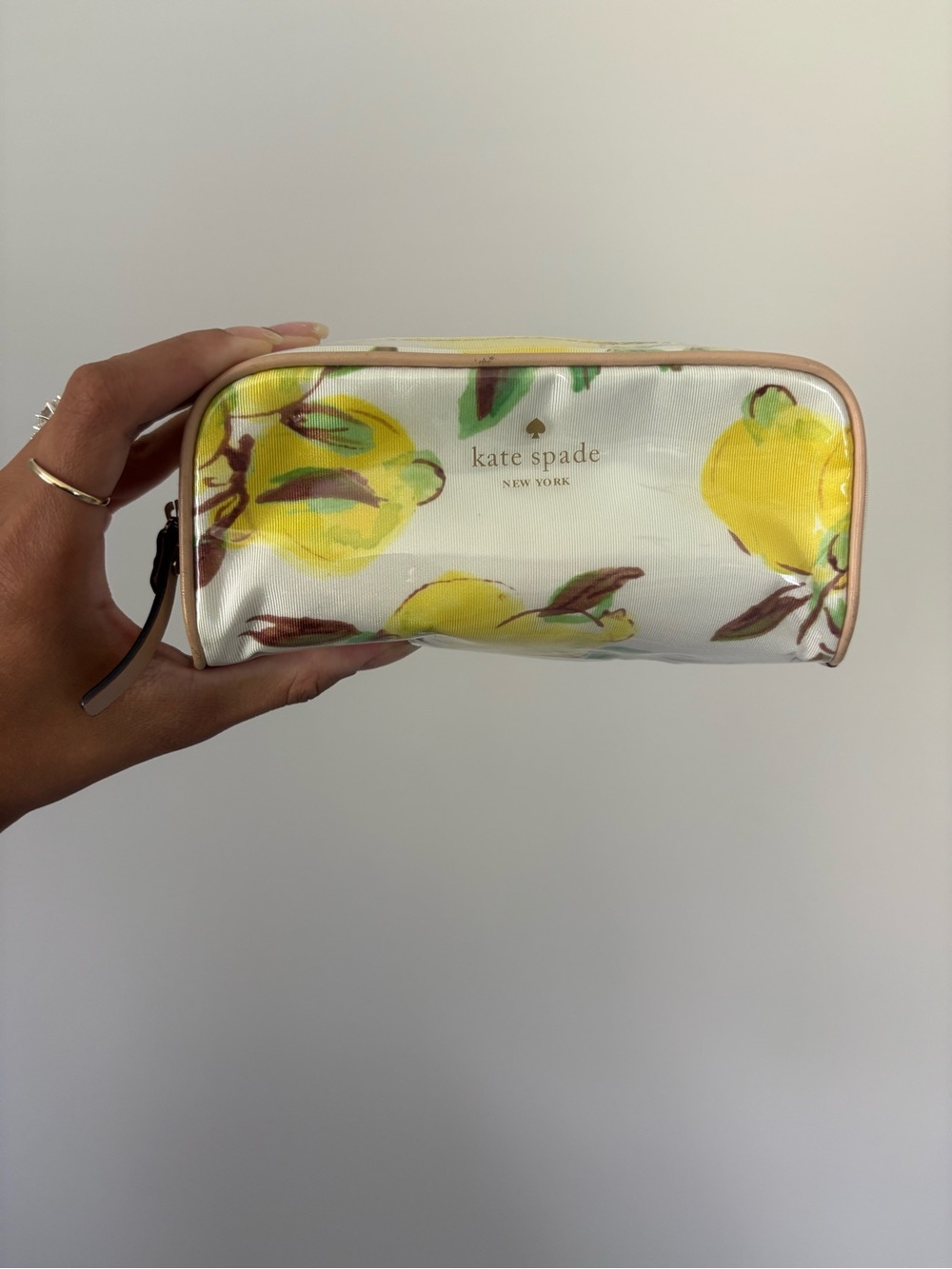 kate spade Lemon Print Cosmetic Pouch - Yellow - Picture 2 of 9